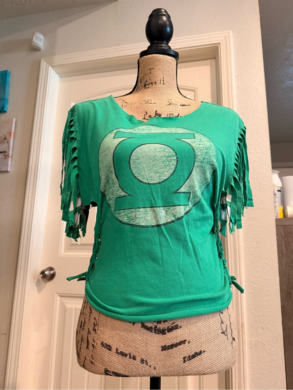 Women's Green Fringe Graphic Tee - Green Lantern Inspired